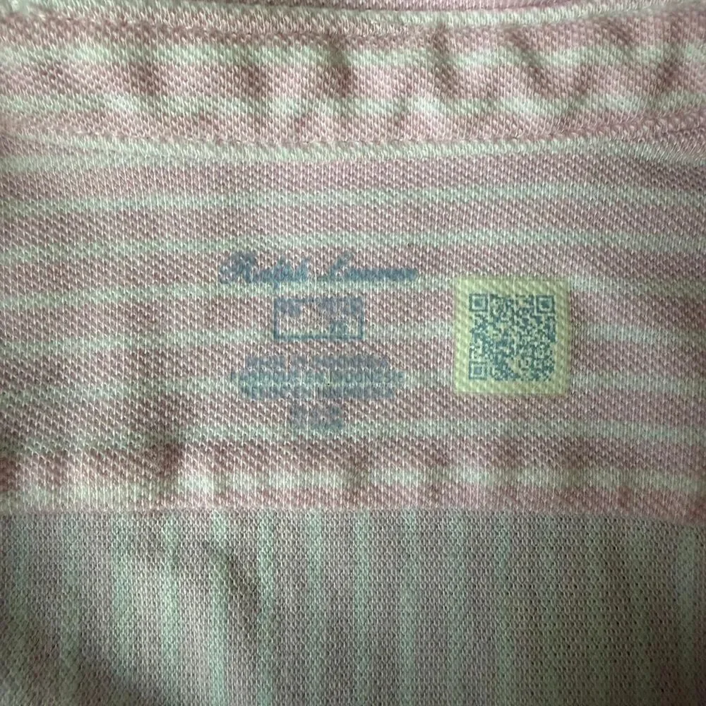 Ralph Lauren Baby Girl Pink Striped Polo Dress with Bloomers | 6 Months